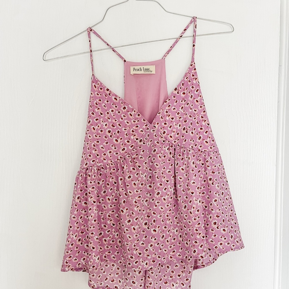 Peach Love California Floral Tank Top 🌸